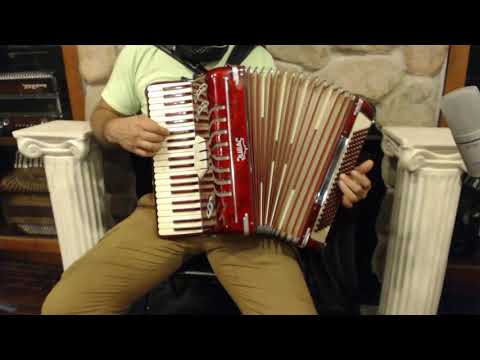 6064 - Red Lira Model 10 Piano Accordion LM 41 120 $599