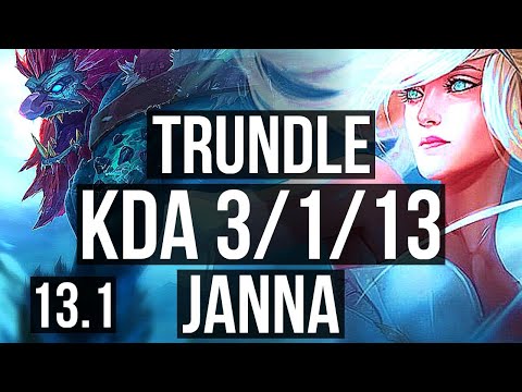 TRUNDLE & Cait vs JANNA & Jhin (SUP) | 3/1/13, 300+ games | EUW Diamond | 13.1