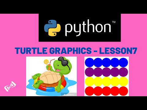 Python Turtle graphics Tutorial - LESSON 7 - (penup, pendown, begin_fill, clear, reset)