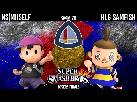 Sm4sh@Mines 78 - NS|Miiself (Ness) Vs. HLG|SAMFISH (Villager) - Losers Finals