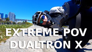 MiniMotors Dualtron X PoV CRASH | Electric scooter runs over skateboarder