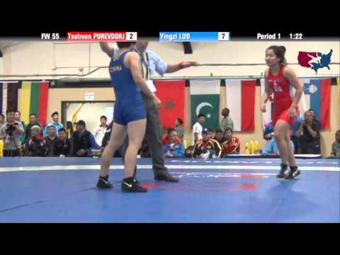 55 KG RR2 - Tsolomon Purevdorj (MGL) vs Yingzi Luo (CHN)