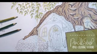 HOW TO COLOR TREES - A PENCILSTASH ADULT COLORING TUTORIAL
