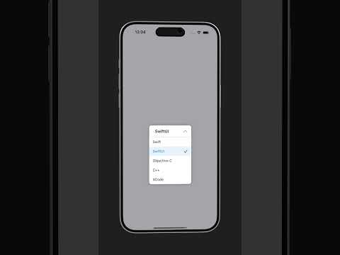 Custom DropDown Menu with SwiftUI