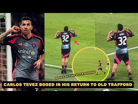 Carlos Tevez booed after scoring a goal in his return to Old Trafford