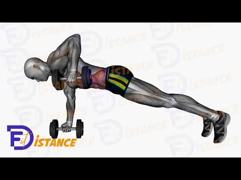 Rowing en gainage avec haltère - Exercice Rowing en gainage avec haltère en vidéo