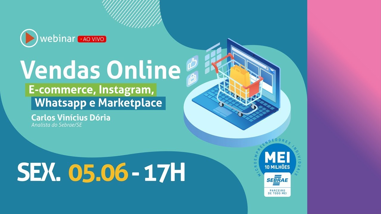 Webinar - Vendas Online | E-commerce, instagram, whatsapp e marketplace (com Carlos Vinícius e Kattiussya  Alves)