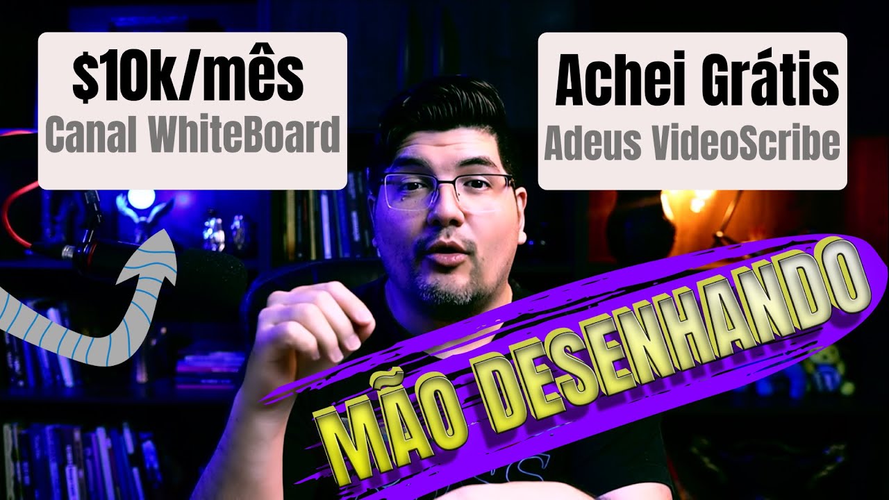 IA Cria Canal Dark Animação Mão Desenhando e é Grátis. Adeus VideoScribe!