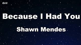 Because I Had You - Shawn Mendes Karaoke 【No Guide Melody】 Instrumental