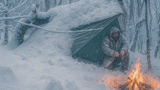 Trapped in a Deadly Snowstorm | Solo Survival in Deep Wilderness