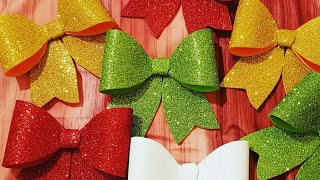 Tutorial fiocco glitter con gomma eva