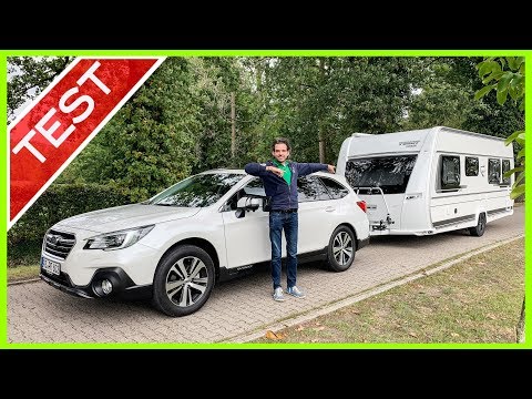 Fendt Bianco Activ 515 SD im Wohnwagen-Gespann mit Subaru Outback 2.5i - Test, Review, Fahrbericht