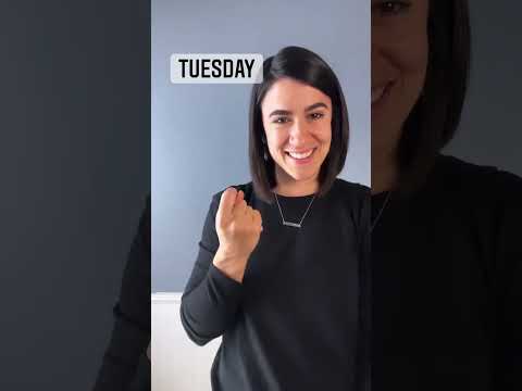 Days of the Week - Part 1 (MONDAY, TUESDAY, WEDNESDAY, THURSDAY) | ASL Glossary | The ASL Shop