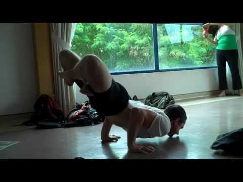 Noah Maze Anusara yoga -Hamsasana in Padmasana