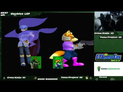 Mass Madness 22 SSBM - Yasu/Project (Blue) vs. Crow/Kaiju (Green) - Melee Doubles LSF