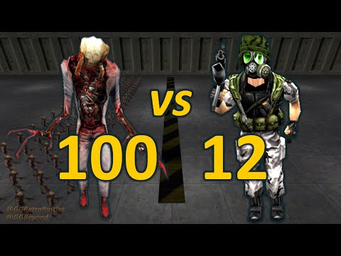 100 Zombies vs 12 OpFor Grunts - Half-Life Opposing Force Retro Battles