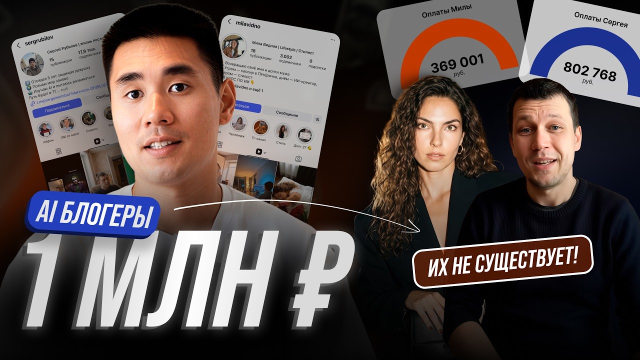 Я создал AI-блогеров и заработал 1 000 000 ₽ за месяц (без вложений)