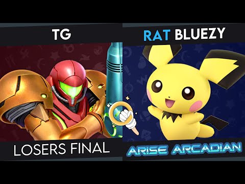 Arise Arcadian - TG (Samuses) Vs. BlueZy (Pichu, Wolf) - Losers Finals - Smash Ultimate