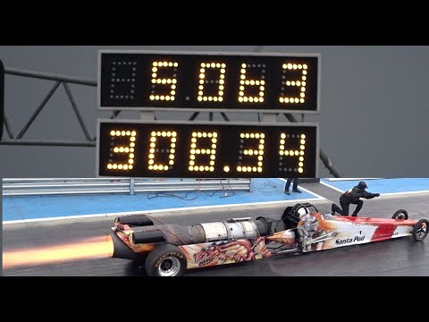 JET CAR 1/4 MILE 5.06 @ 308mph - FireForce 5