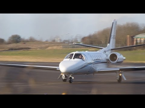 Last ever Landing & Takeoff at Bristol Filton Airport. Cessna 550 Citation Bravo G-CGEI with ATC