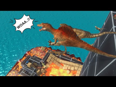 Falling Into The Lava Trap Pool - Animal Revolt Battle Simulator