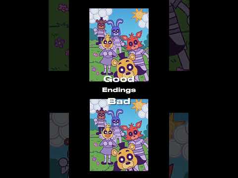 Bunny Bunny you're so funny Good vs Bad Endings #fnaf #shorts credit: @cypercat