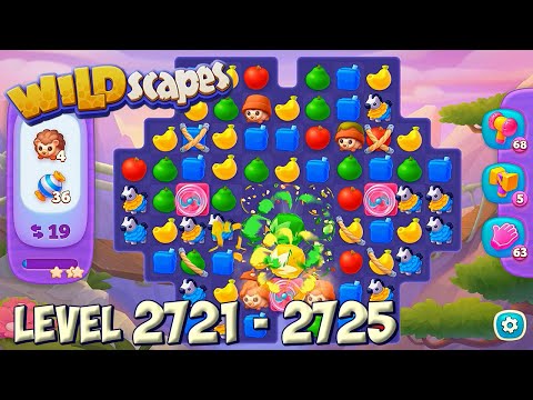 Wildscapes level 2721 - 2725 🐼 Playrix HD