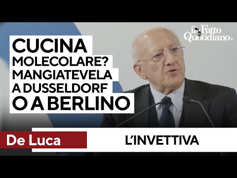 De Luca's invective against molecular cuisine: "Eat it in Berlin, not in Italy"