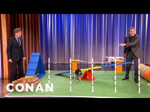 Will Ferrell's Amazing Canine Obstacle Course Demo | CONAN on TBS