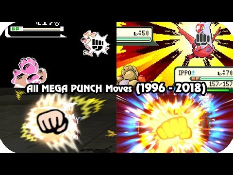 Evolution of Pokémon Moves - MEGA PUNCH (1996 - 2018)
