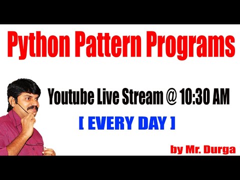 Python Pattern Programs By Durga Sir 1030am