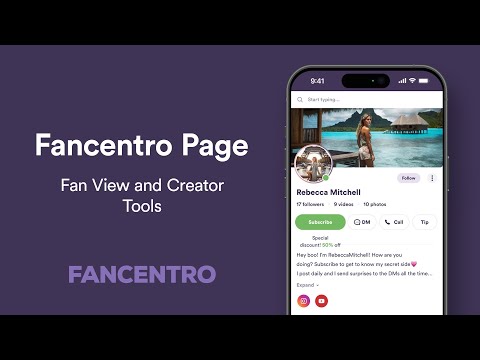 Creating an Engaging Fancentro Page 🤩 Fan View and Creator Tools
