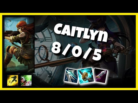 Caitlyn Gameplay Challenger Replay S11 - 11.6 Bot Lane (8/0/5) - OCE