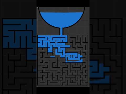 Solving a maze using water #shorts