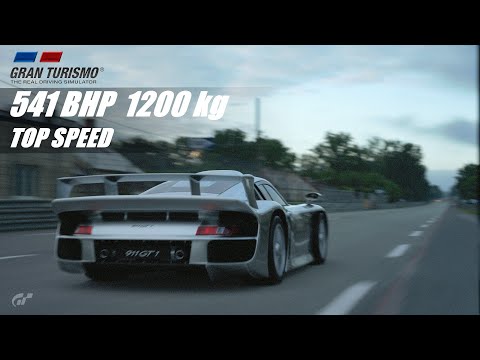 Porsche 911 GT1 Strassenversion (1997) TOP SPEED at Le Mans straight - no modifications