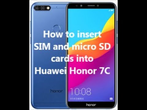 How to insert SIM and micro SD cards into Huawei Honor 7C