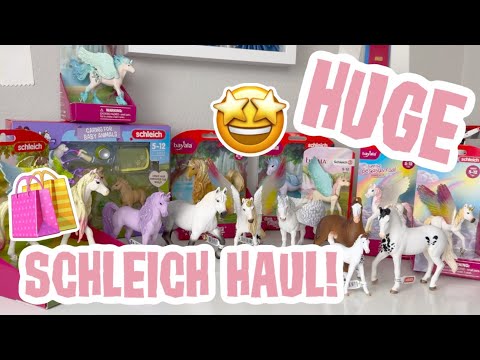 HUGE SCHLEICH HORSE UNBOXING!!! 16 NEW HORSES AND A PUPPY!
