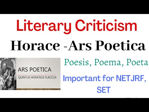 LITERARY CRITICISM | HORACE  ARS POETICA