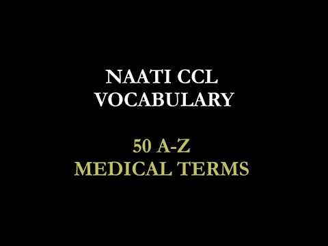 NAATI CCL Vocabulary | English-Russian | 50 A-Z Medical terms