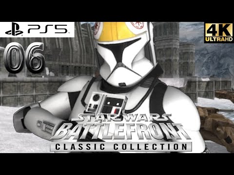 Star Wars Battlefront (2004) Campaign Part 6 Mountaintop Defenses - Rhen Var (PS5 4K 60fps)