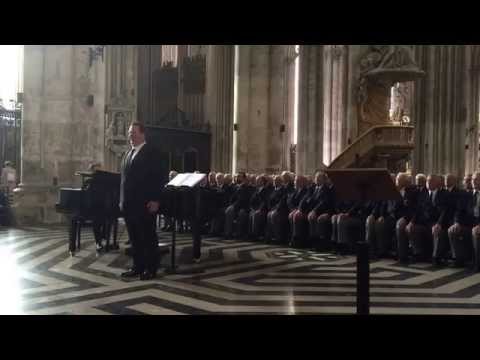 Welsh Tenor Aled Wyn Davies singing "Gweddi Daer" (A Living Prayer) at Amiens Cathedral. July 2015
