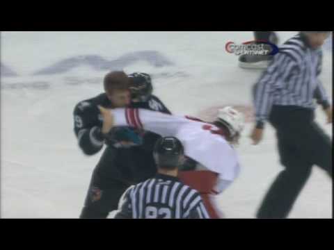 Daniel Winnik vs Ryane Clowe Jan 29, 2009