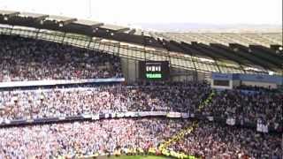 MCFC Win Premier League 2012 - Fans Sing We Are The Champions