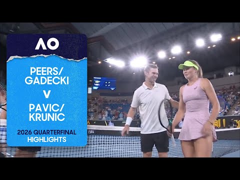 Peers/Gadecki v Pavic/Krunic Highlights | Australian Open 2026 Quarterfinal