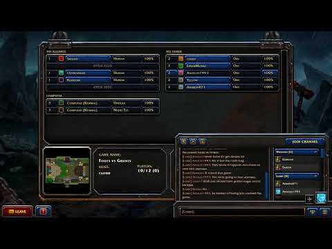 Footmen vs Grunts Warcraft 3 Solo Hero