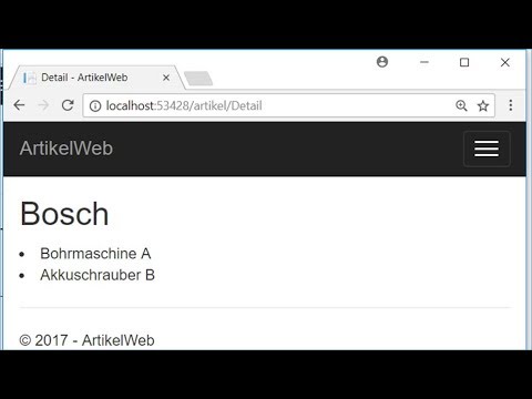 #8: gemischte Daten als ViewModel ausgeben 📚 ASP.Net Core 2 MVC