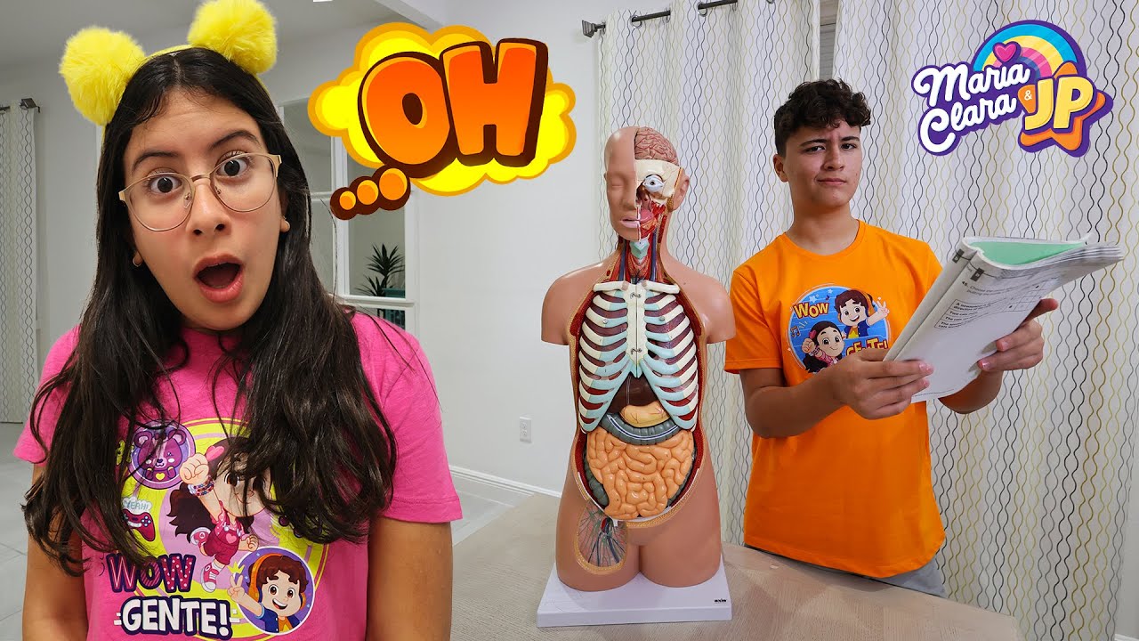 Maria Clara and JP learn about the human body