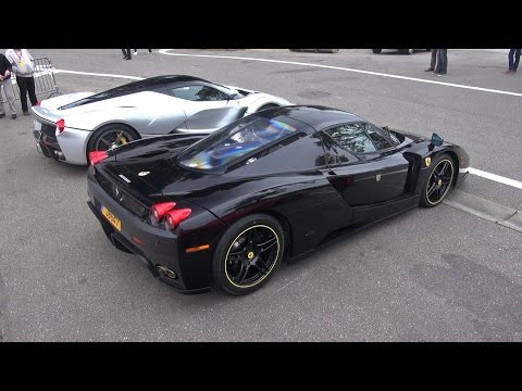 Straight Piped Ferrari Enzo - Engine Start Up & Fly by Sounds!
