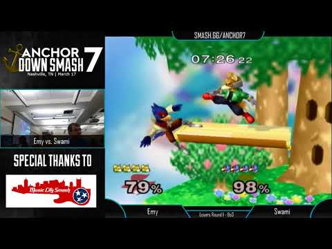ADS7 - Melee Singles - emy (Fox) VS Swami (Falco) - Losers Round 1