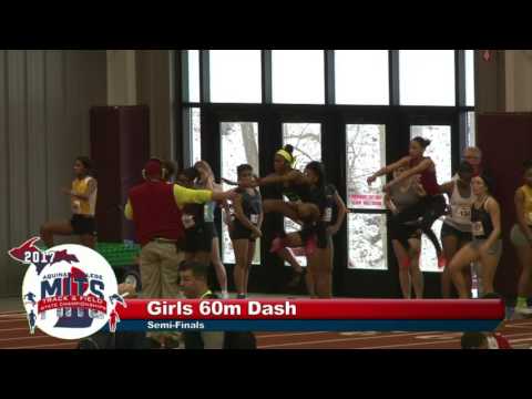 MITS 2017 Girls 60m Dash Semi-Finals Heat 3